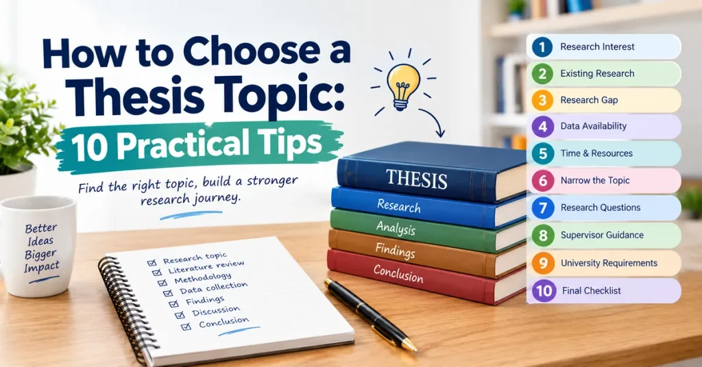 How to choose a thesis topic with 10 practical tips for students